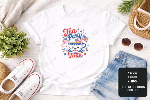 4th of July Tea Party SVG: A Festive Graphics Boost for T-Shirts and More