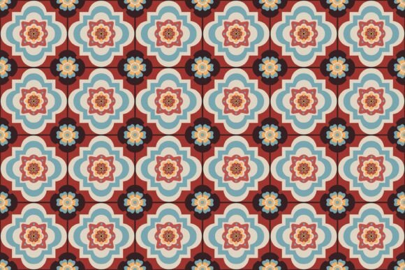 A Mediterranean Tile Seamless Pattern for Elegant Graphics