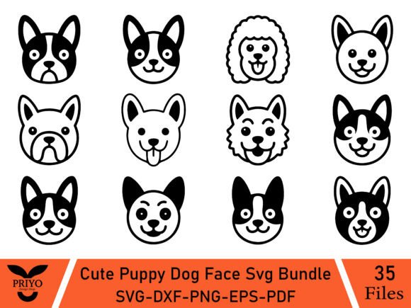 A Versatile Puppy Face SVG for Brand Graphics & Illustrations