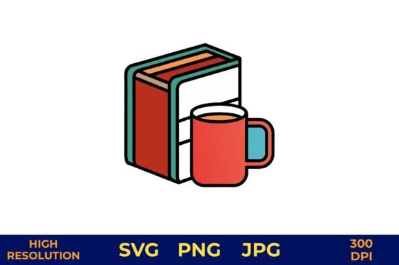 Books and Coffee Mug Vector: A Freebie for Creative Graphics