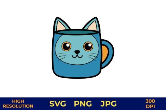 Evaluating a Cheerful Cat Mug Graphic for Local Branding