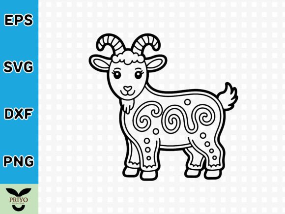 Gingerbread Goat SVG: A Charming Graphics and Illustrations Asset