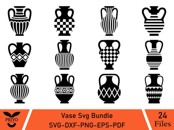Greek Amphora SVG Graphics for Branded Illustrations