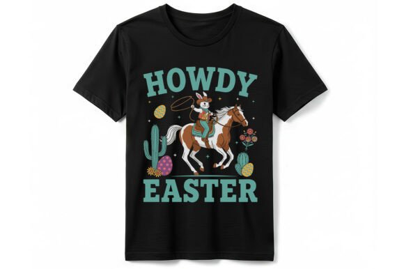 Howdy Easter Cowboy Bunny Graphics for T-Shirt Designs