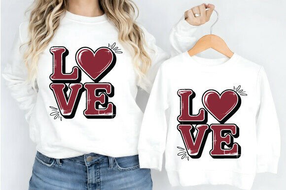Love SVG PNG, Valentine Heart Clipart for T-Shirt Designs & Graphics