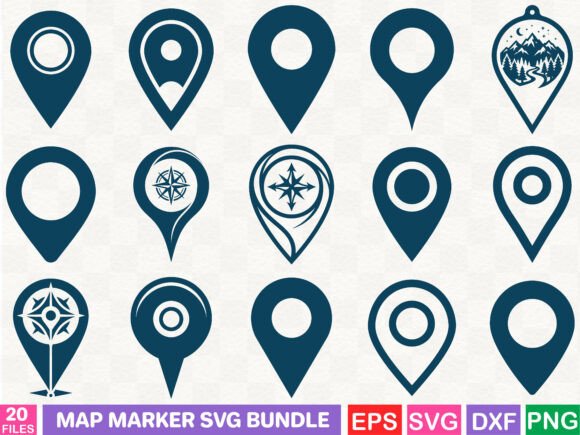 Map Marker SVG Bundle: Versatile Graphics for Creative Projects