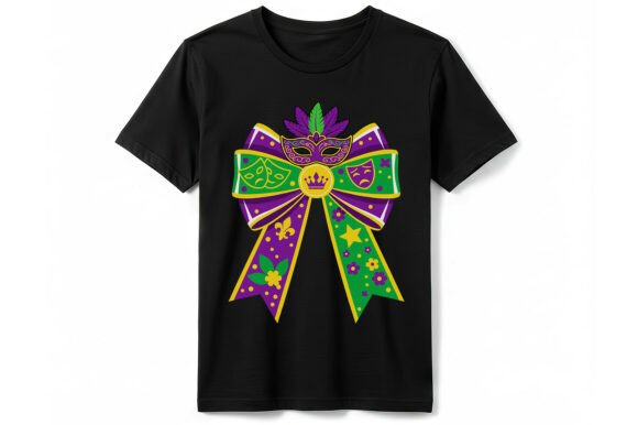 Mardi Gras Bow Mask Graphics for T-Shirt Designs