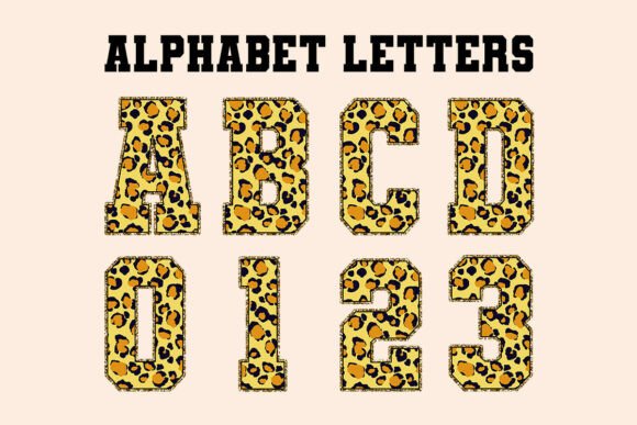 Mardi Gras Yellow Leopard Alphabet: A Festive Crafting Graphics Set