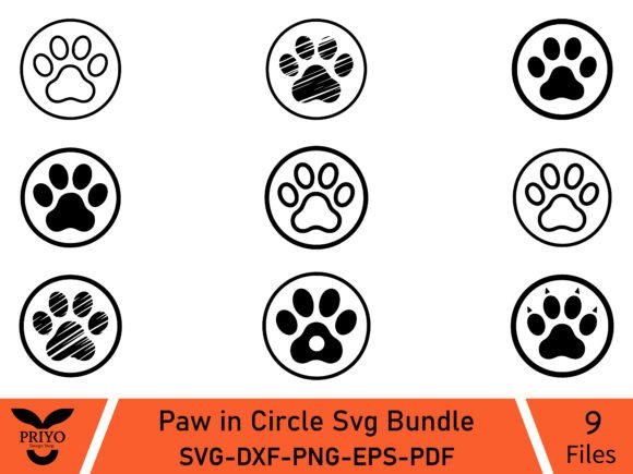 Paw in Circle Svg Bundle: A Versatile Graphics Essential