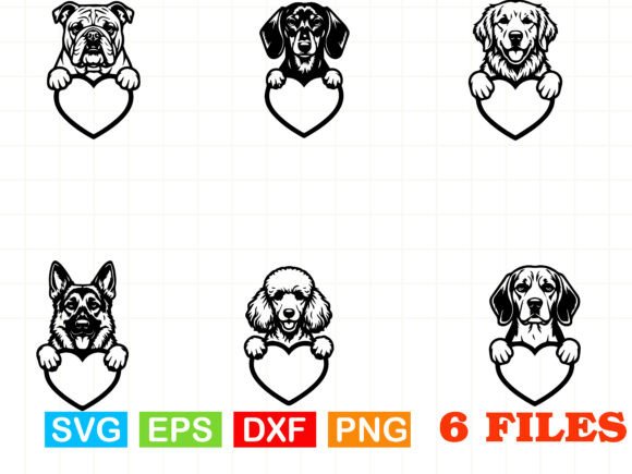 Peeking Dogs Heart Valentine Svg: A Versatile Graphics Bundle