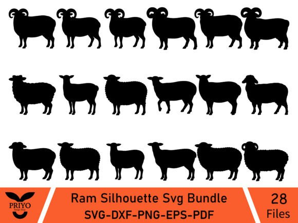Ram Silhouette Svg Bundle: A Versatile Graphics Tool