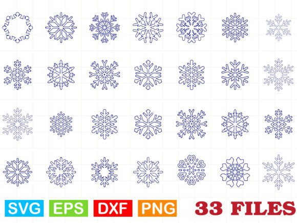 Snowflake Outlines Bundle: A Designer’s Perspective