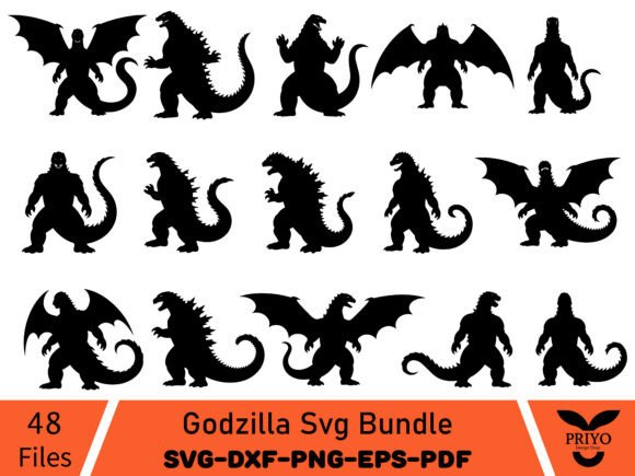 Unleash Creativity with Godzilla Svg Bundle Graphics